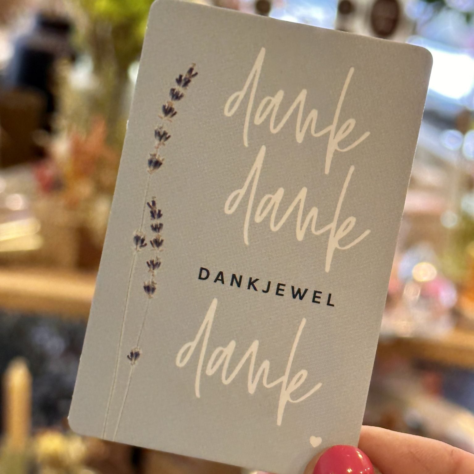 Dank, dank, dankjewel | Minikaartje