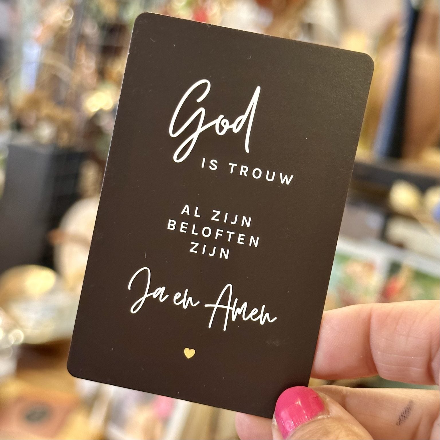 God is trouw | Minikaartje