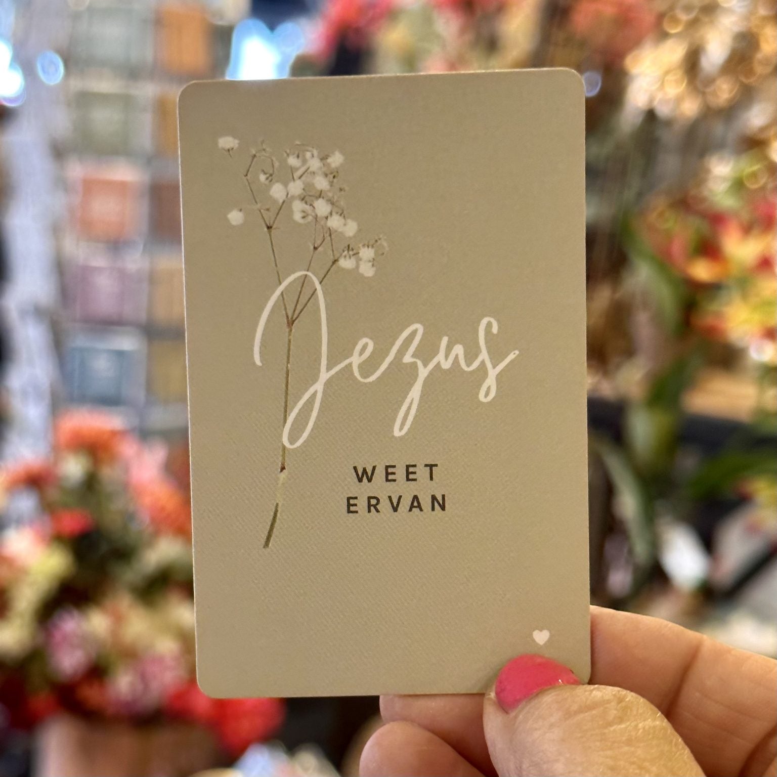 Jezus weet ervan | Minikaartje