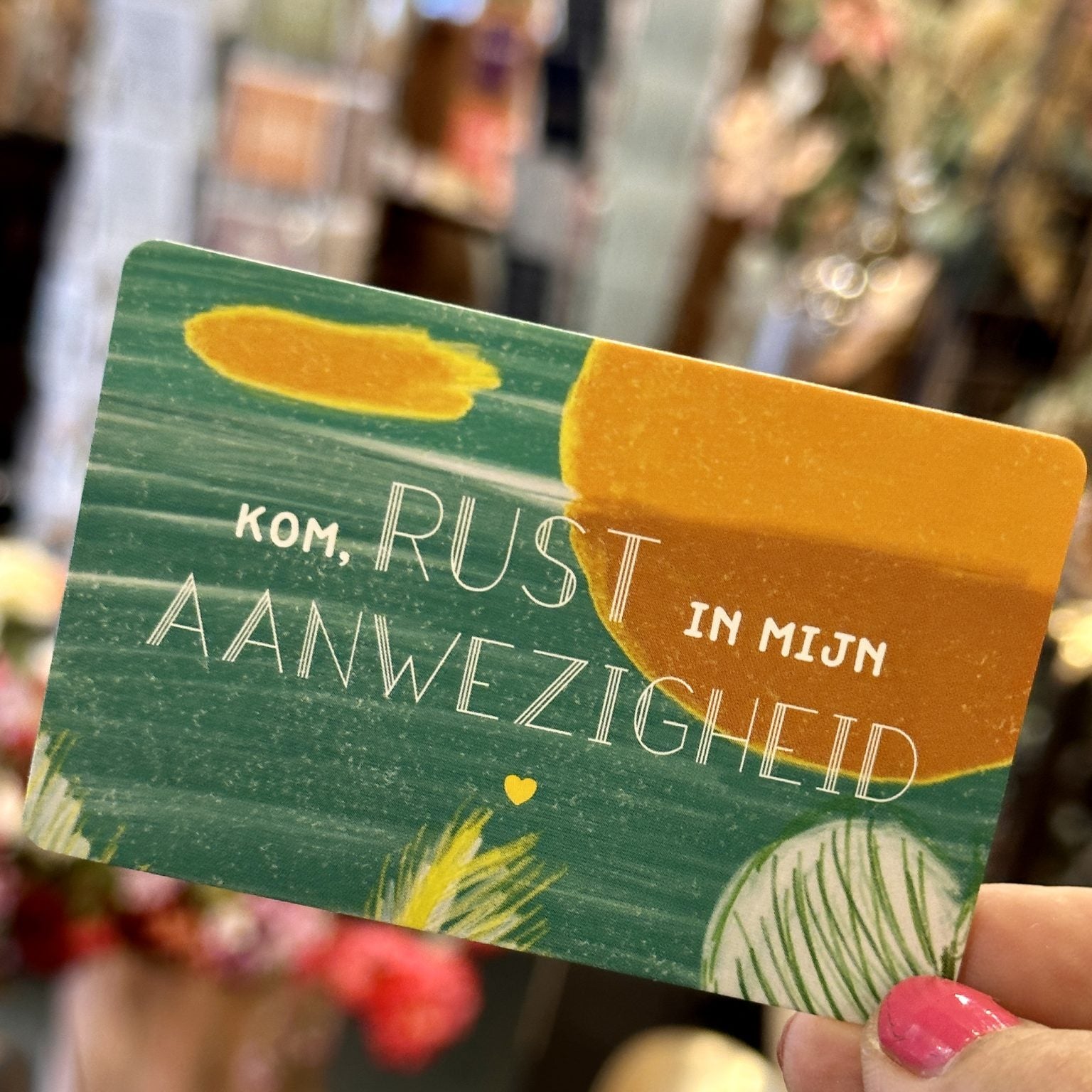 Rust in mijn aanwezigheid | Minikaartje