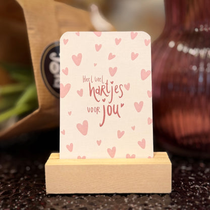 Heel veel Hartjes | Creme | Minikaartje